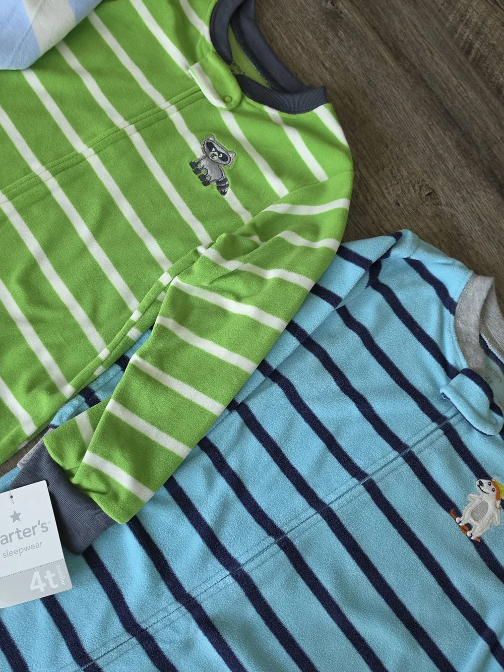 3 NEW Carters Fleece Pajamas -4T